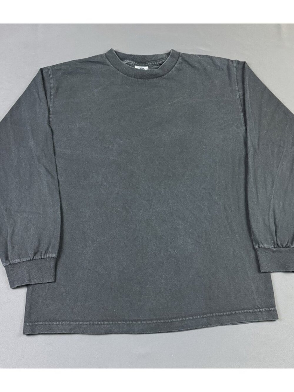 Rare Vintage 90s Blank Black Sun Fade Long Sleeve Shirt Streetwear Hype Medium T